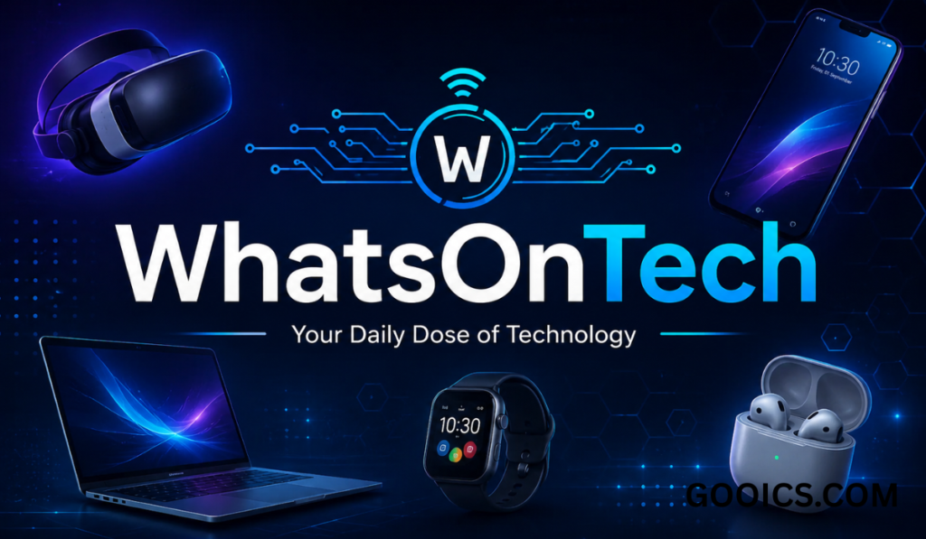 WhatsOnTech technology news and digital innovation platform featuring modern tech gadgets