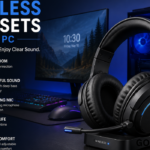 Wireless Headsets for PC with noise-cancelling microphone, long battery life, and clear audio