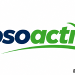 Sosoactive logo with bold blue and green text and a stylized active fitness figure