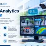 Video Analytics System powered by AI for real-time surveillance, people counting, face recognition, object detection, intrusion detection, heat map analysis, and enhanced security monitoring.